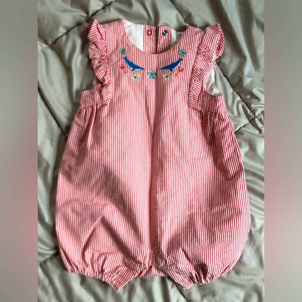 Adorable organic cotton romper for baby!